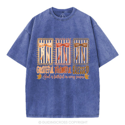 God Is Faithful In Every Season Christian Washed T-Shirt