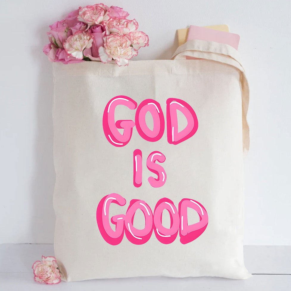God Is Good Christian Canvas Tote Bag