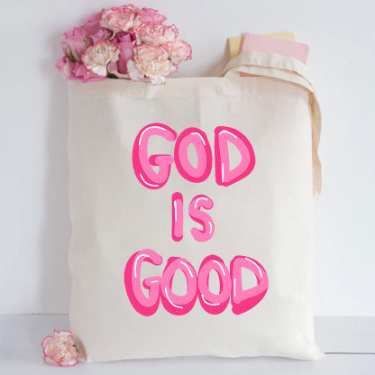 God Is Good Christian Canvas Tote Bag