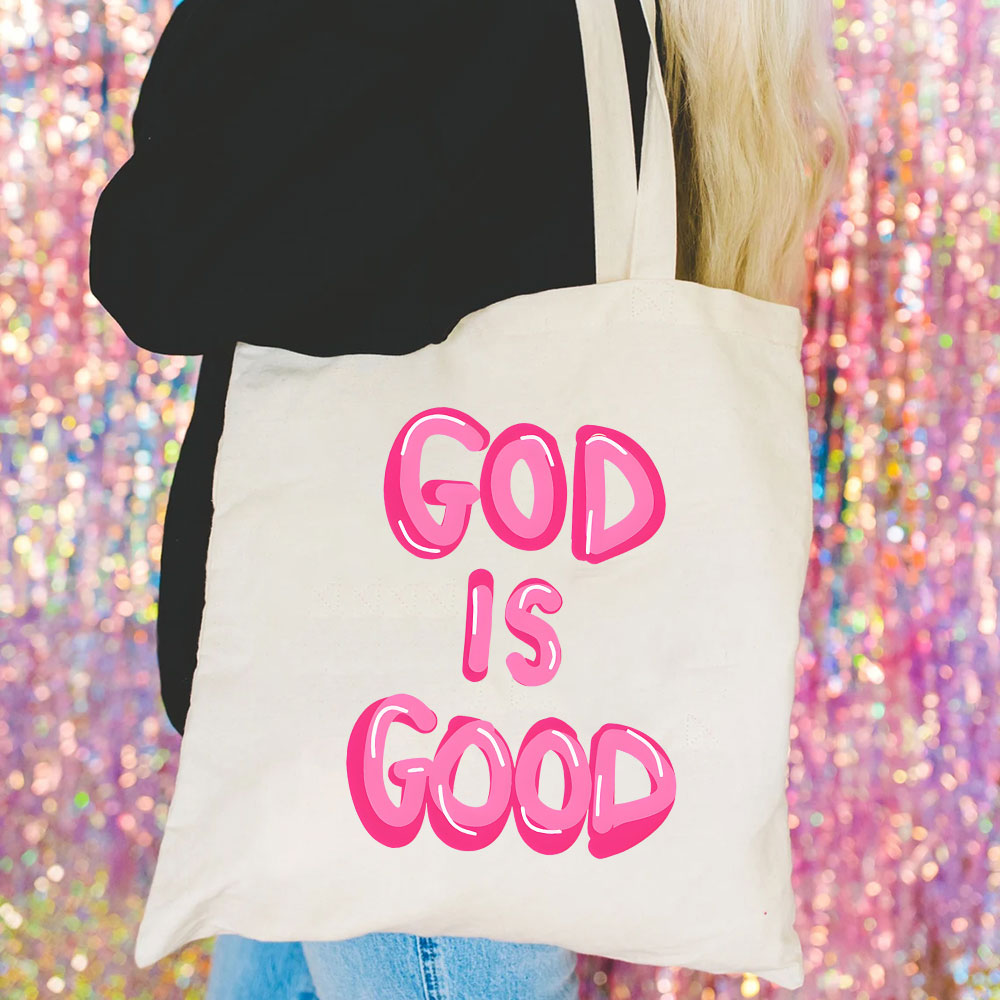 God Is Good Christian Canvas Tote Bag