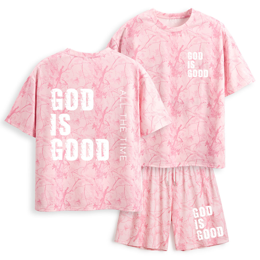 God Is Good All The Time Christian Camo T-Shirt & Shorts