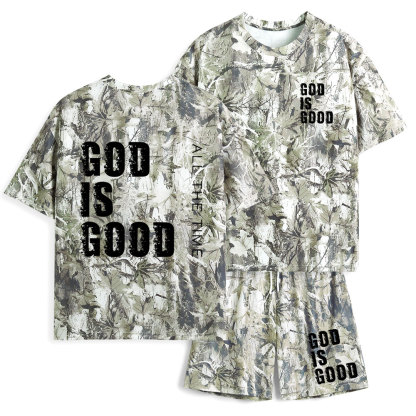 God Is Good All The Time Christian Camo T-Shirt & Shorts
