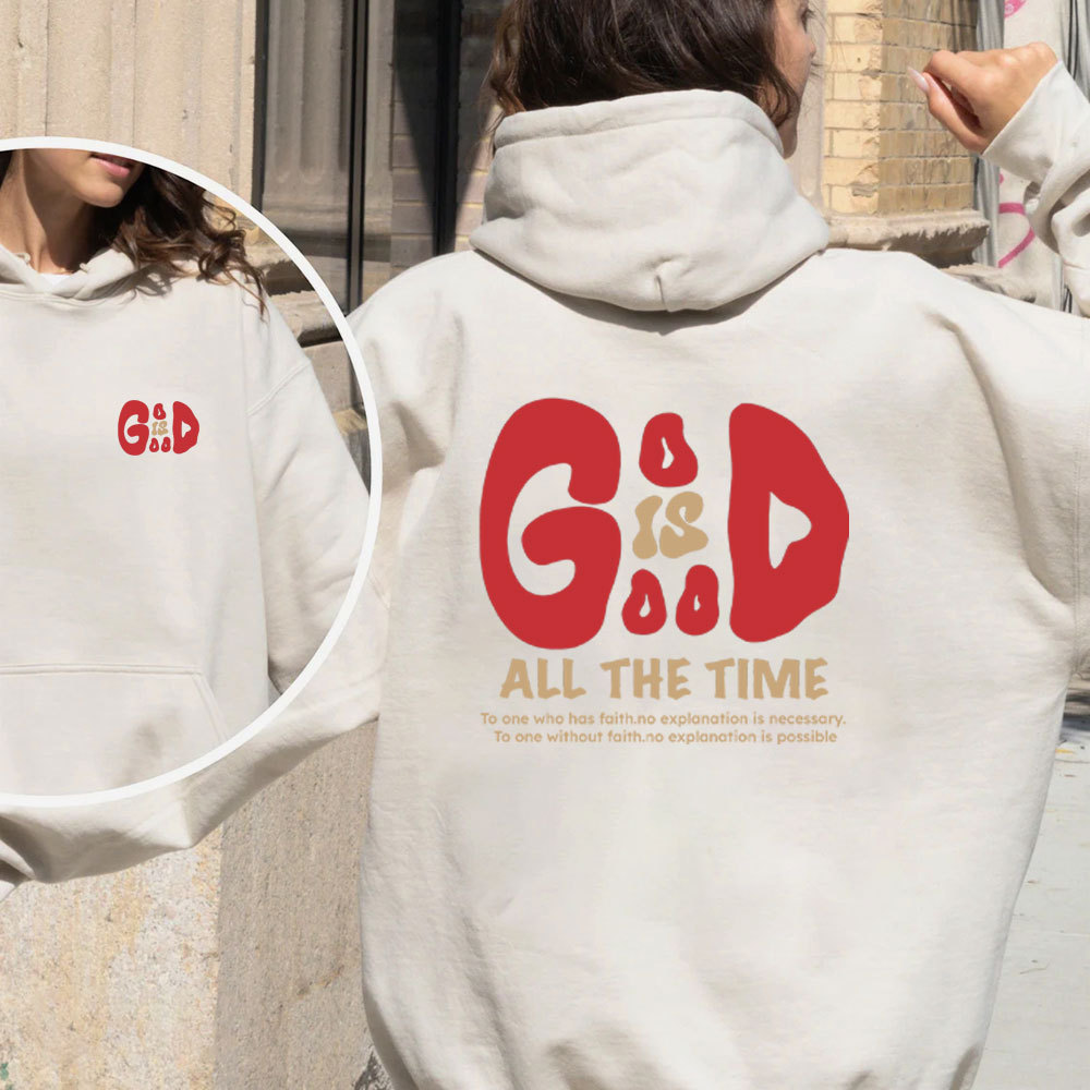 God Is Good All The Time Christian Fleece Hoodie Set