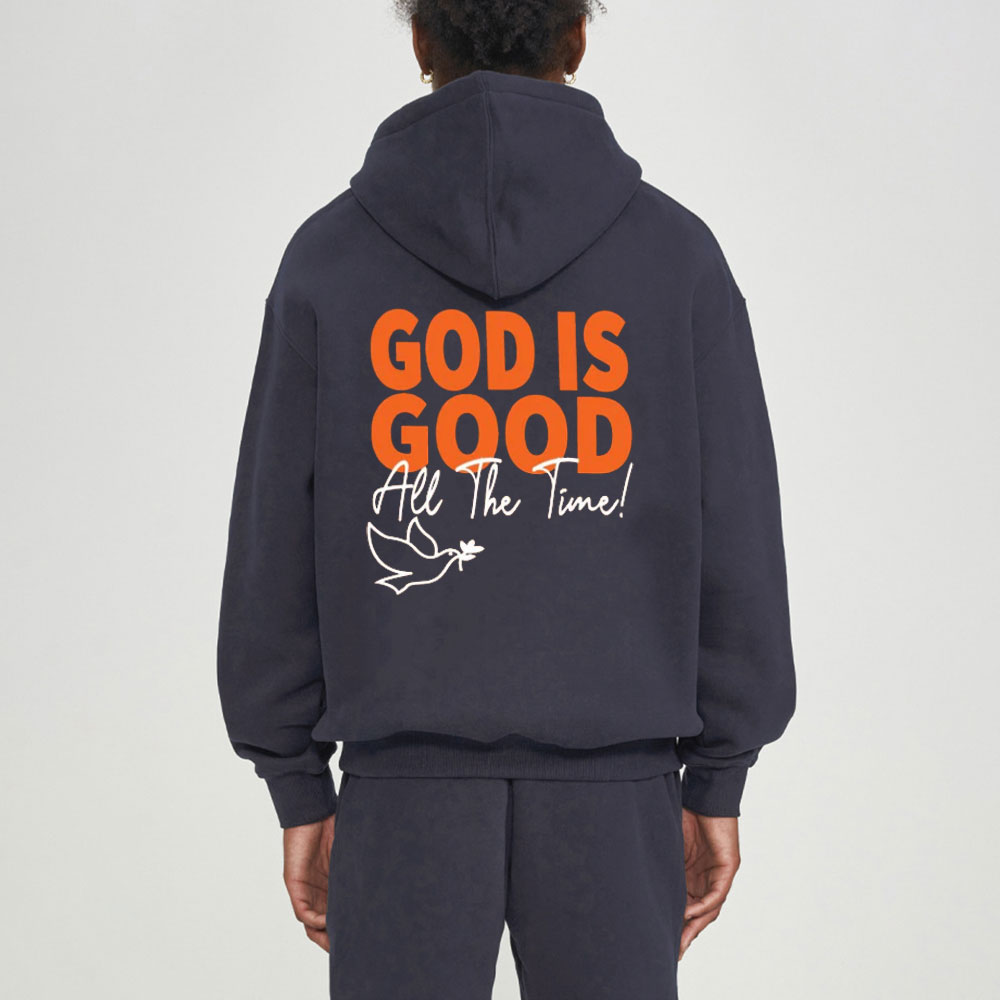 God Is Good All The Time Christian Fleece Hoodie Set