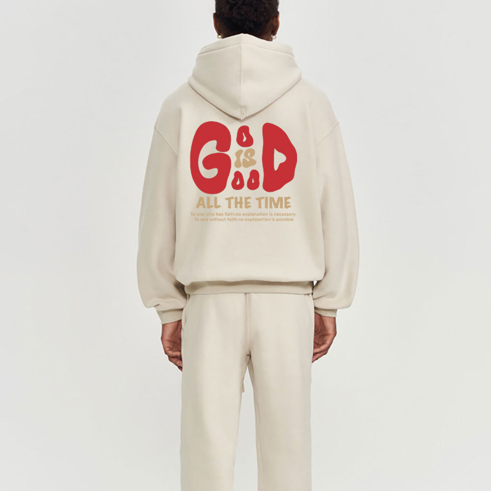 God Is Good All The Time Christian Fleece Hoodie Set