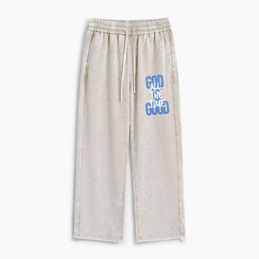 God Is Good All The Time Christian Washed Sweatpants 