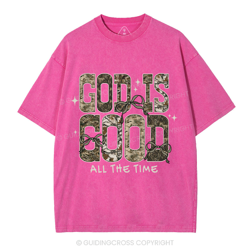 God Is Good All The Time Christian Washed T-Shirt