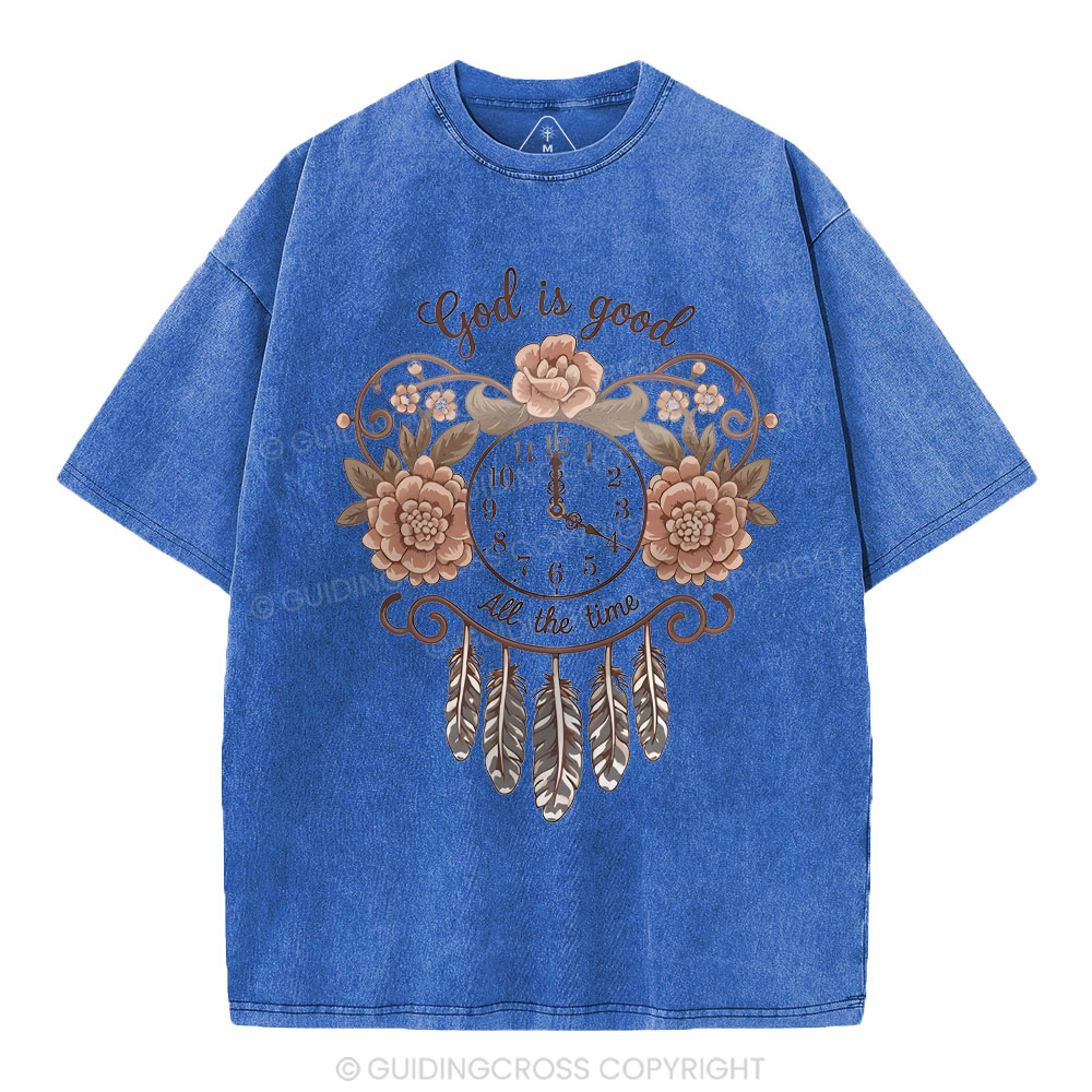 God Is Good All The Time Chrsitian Washed T-Shirt