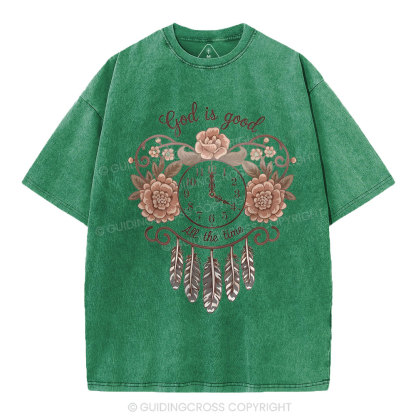 God Is Good All The Time Chrsitian Washed T-Shirt