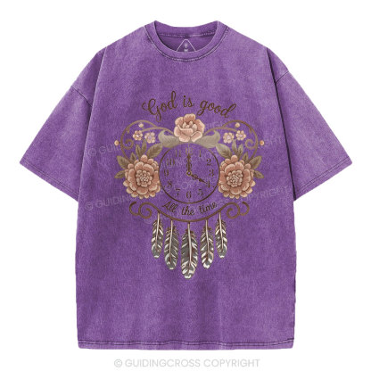 God Is Good All The Time Chrsitian Washed T-Shirt