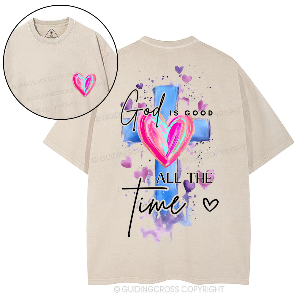 God Is Good All The TimeChristian Washed T-Shirt