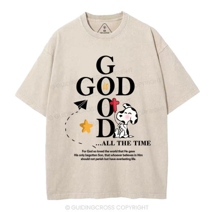 God Is Good Bible Christian Washed T-Shirt