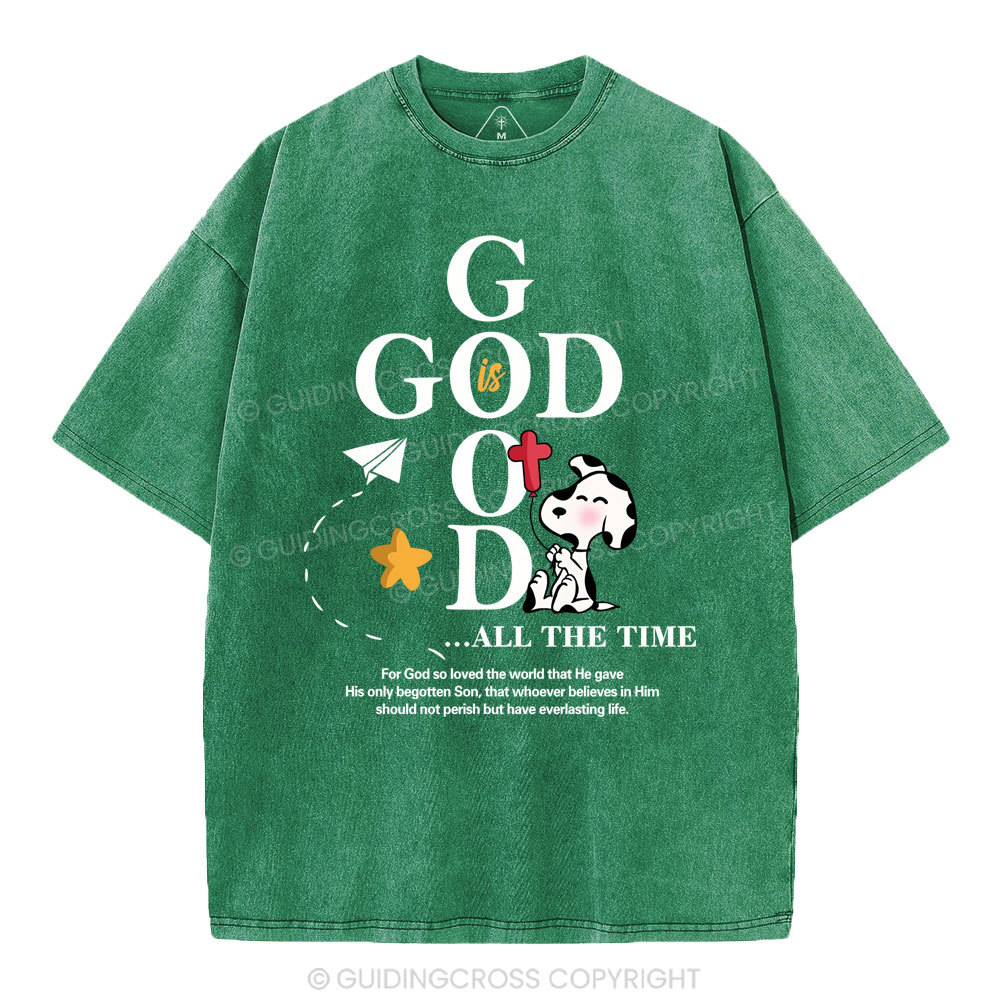 God Is Good Bible Christian Washed T-Shirt