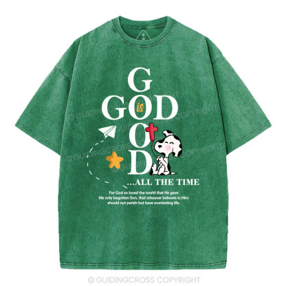 God Is Good Bible Christian Washed T-Shirt