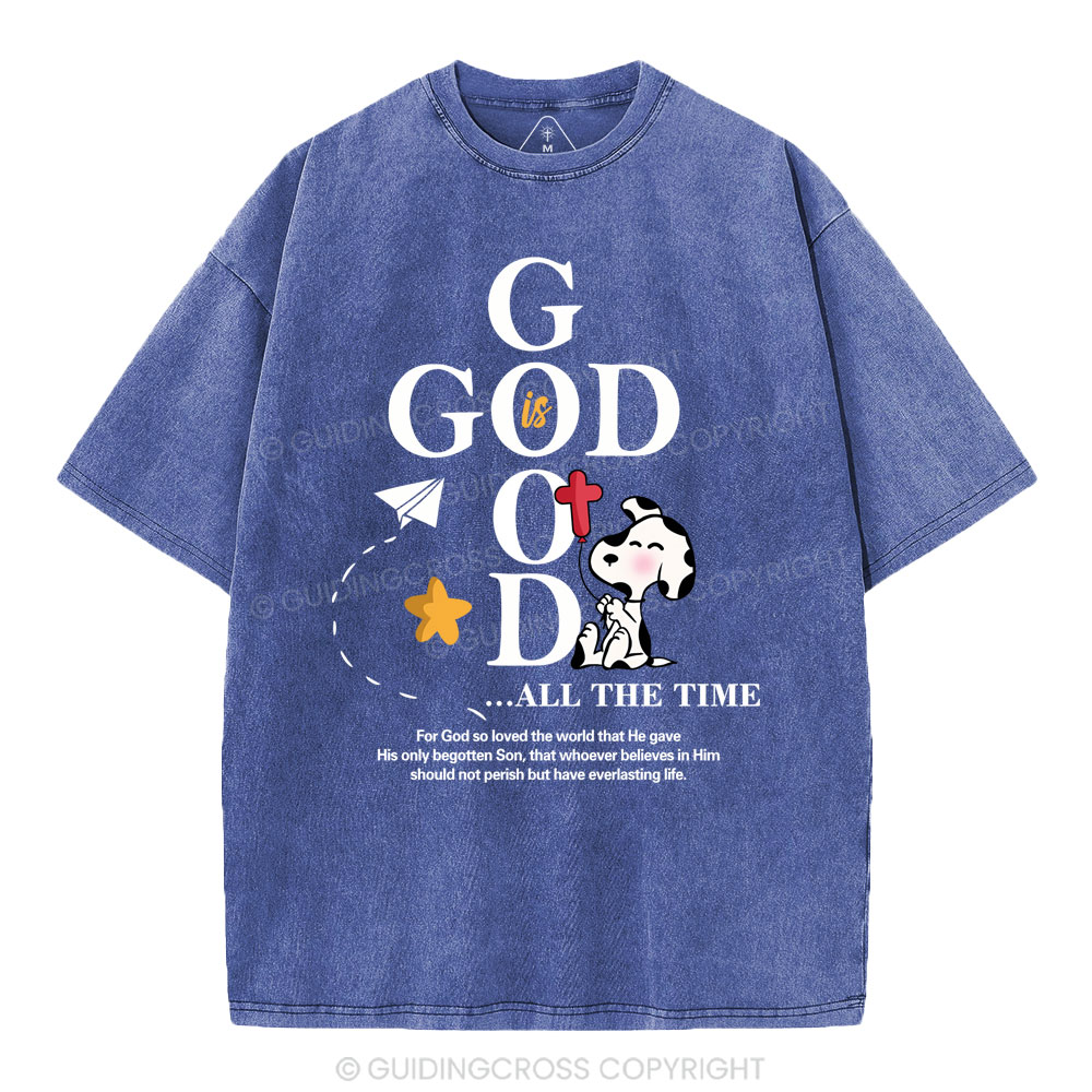 God Is Good Bible Christian Washed T-Shirt