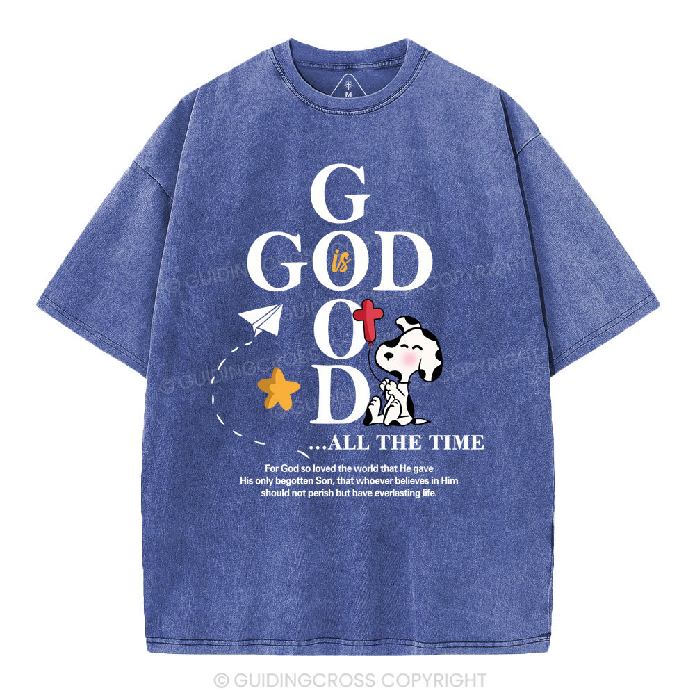 God Is Good Bible Christian Washed T-Shirt