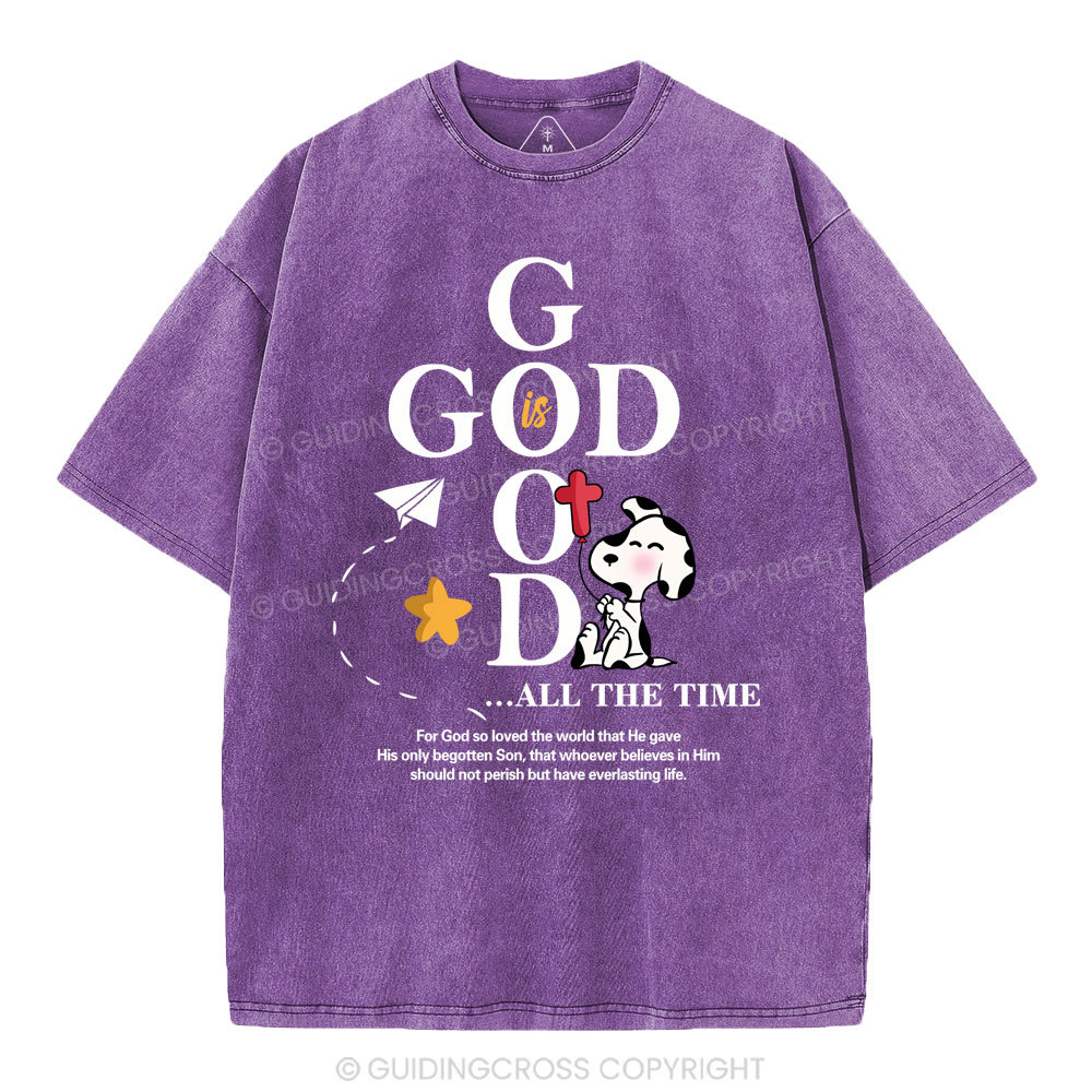 God Is Good Bible Christian Washed T-Shirt