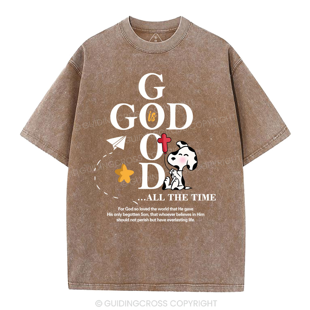 God Is Good Bible Christian Washed T-Shirt