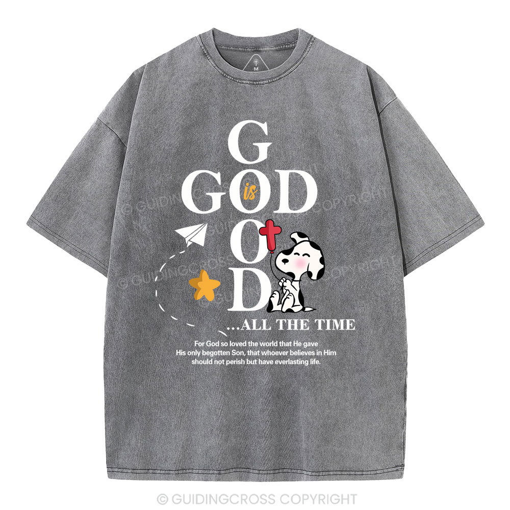 God Is Good Bible Christian Washed T-Shirt