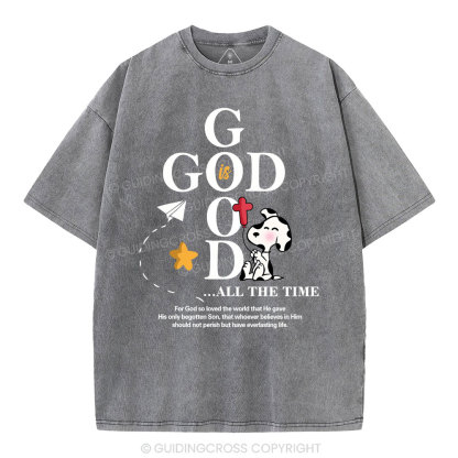 God Is Good Bible Christian Washed T-Shirt
