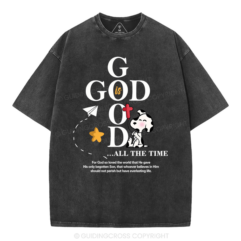God Is Good Bible Christian Washed T-Shirt