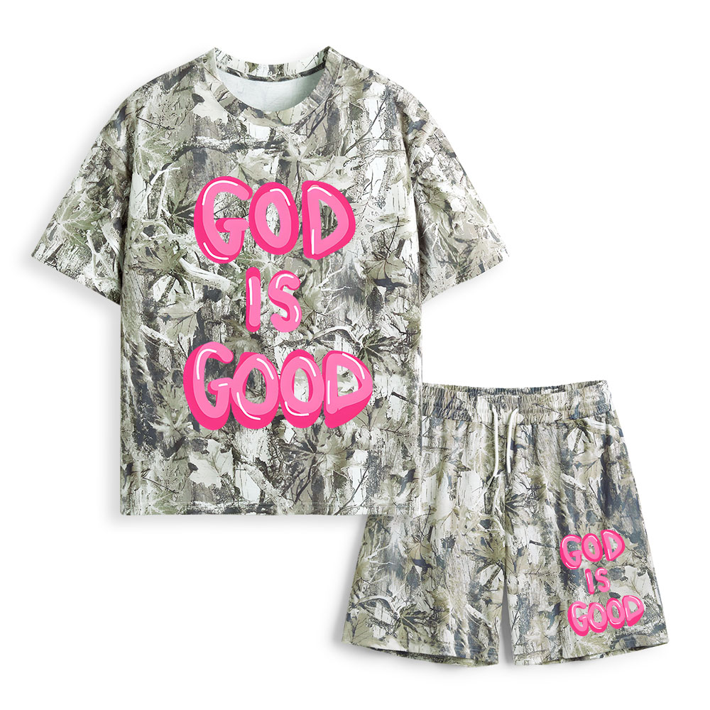 God Is Good Christian Camo T-Shirt & Shorts