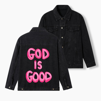 God Is Good Christian Denim Jacket