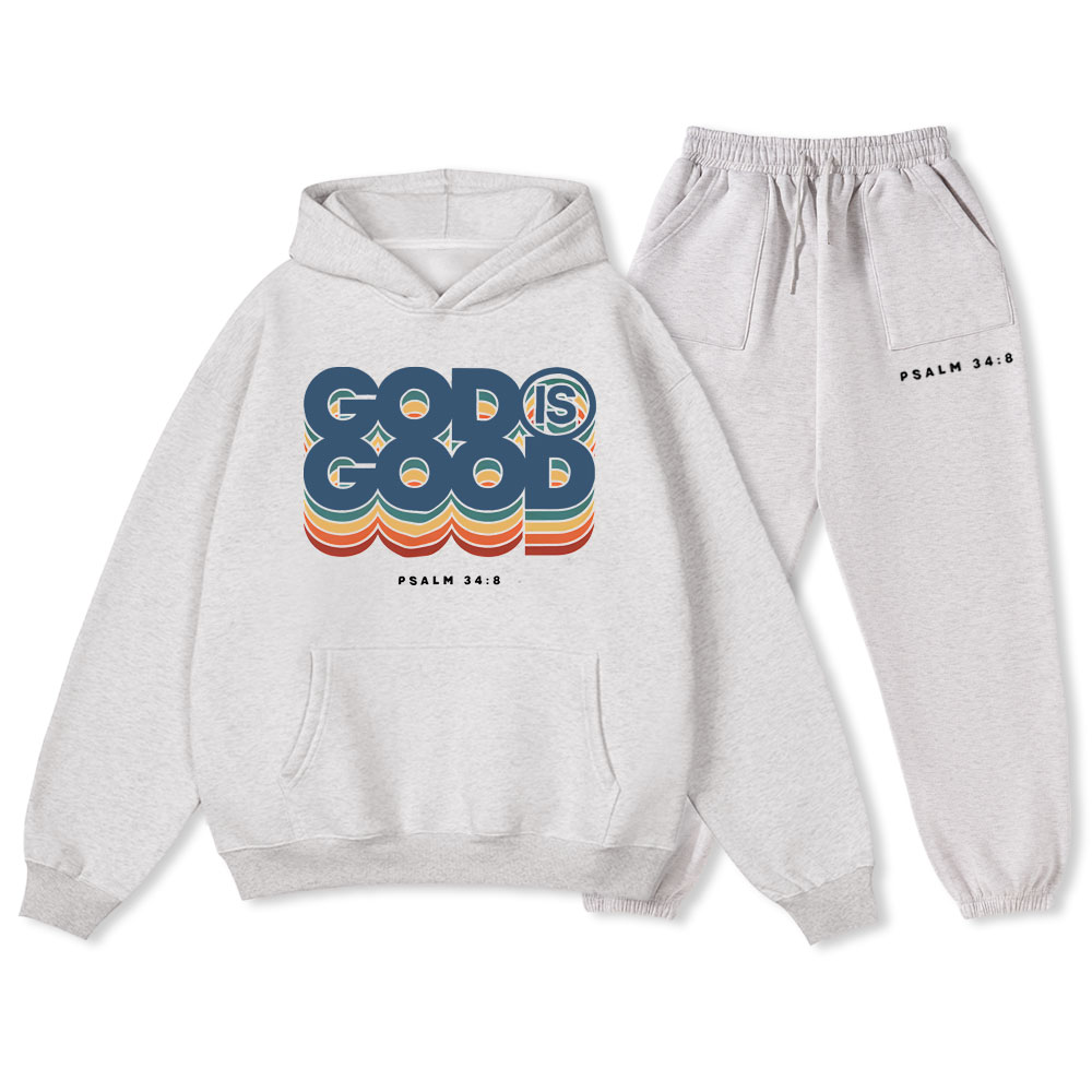 God Is Good Christian Fleece Hoodie SEt