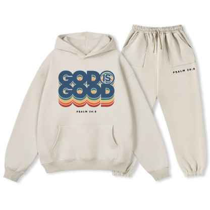 God Is Good Christian Fleece Hoodie SEt