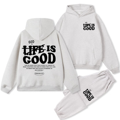 God Is Good Christian Fleece Hoodie Set
