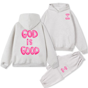 Image of God Is Good Christian Fleece Hoodie Set