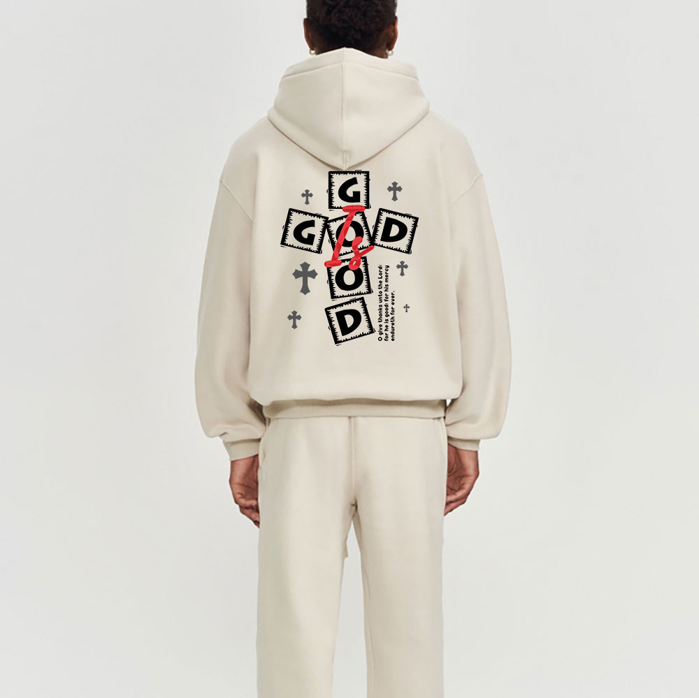God Is Good Christian Fleece Hoodie Set