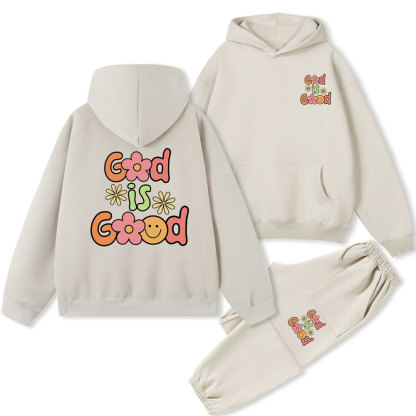God Is Good Christian Fleece Hoodie Set