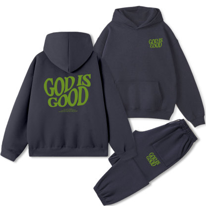 God Is Good Christian Fleece Hoodie Set