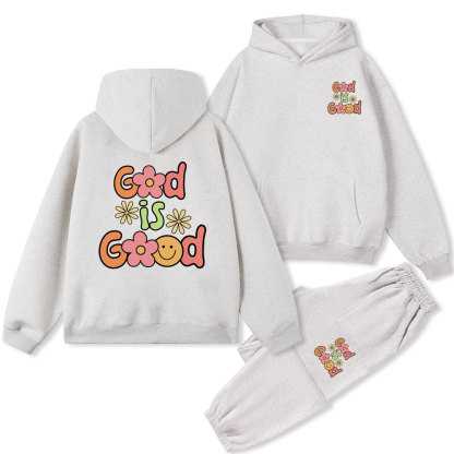 God Is Good Christian Fleece Hoodie Set