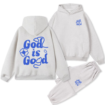 God Is Good Christian Fleece Hoodie Set