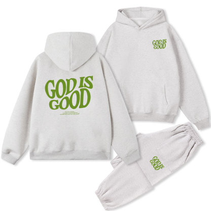 God Is Good Christian Fleece Hoodie Set