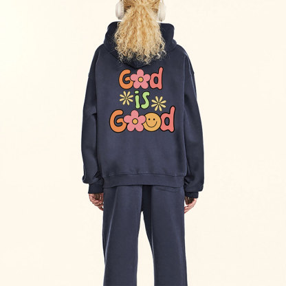 God Is Good Christian Fleece Hoodie Set