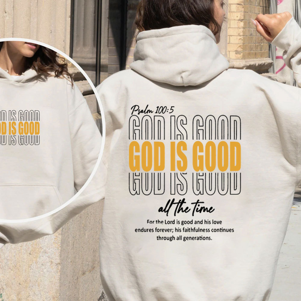 God Is Good Christian Fleece Hoodie Set
