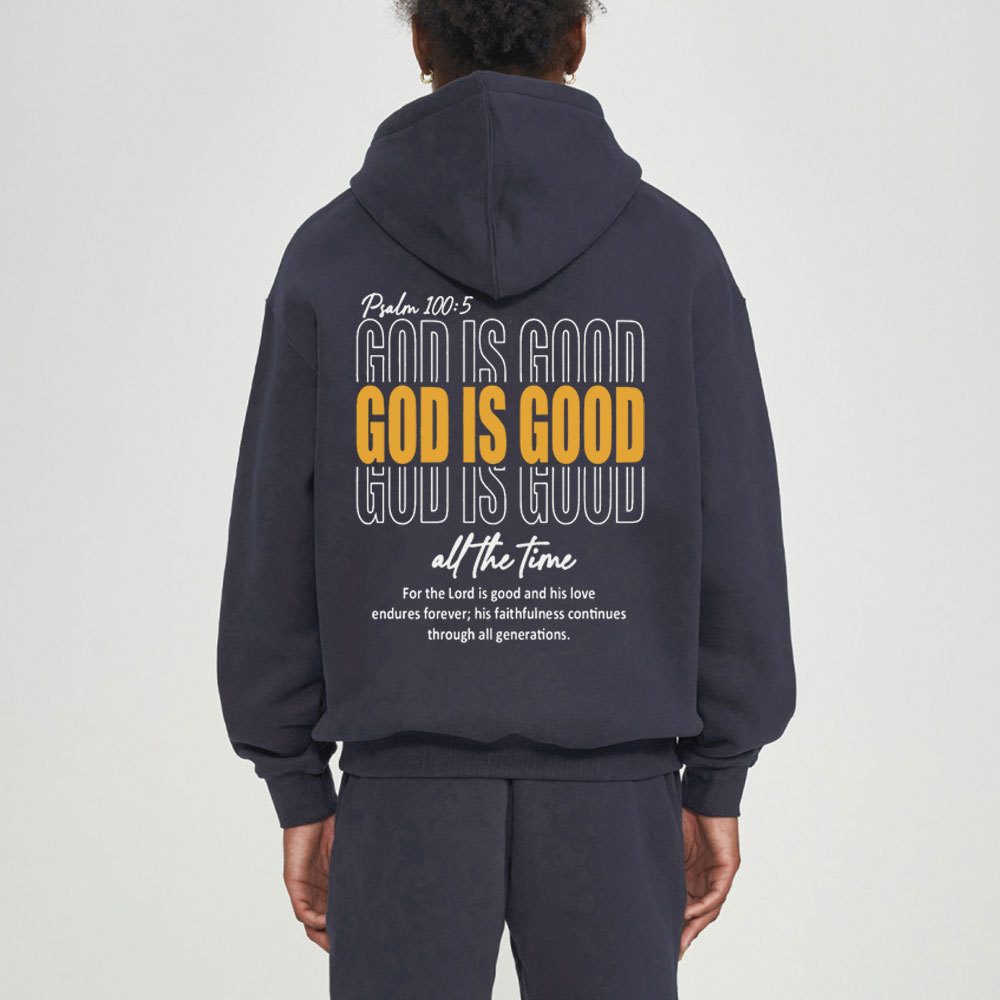 God Is Good Christian Fleece Hoodie Set