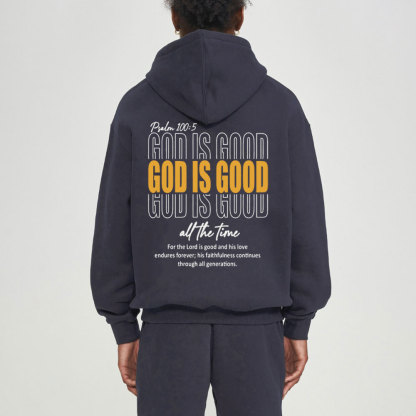 God Is Good Christian Fleece Hoodie Set