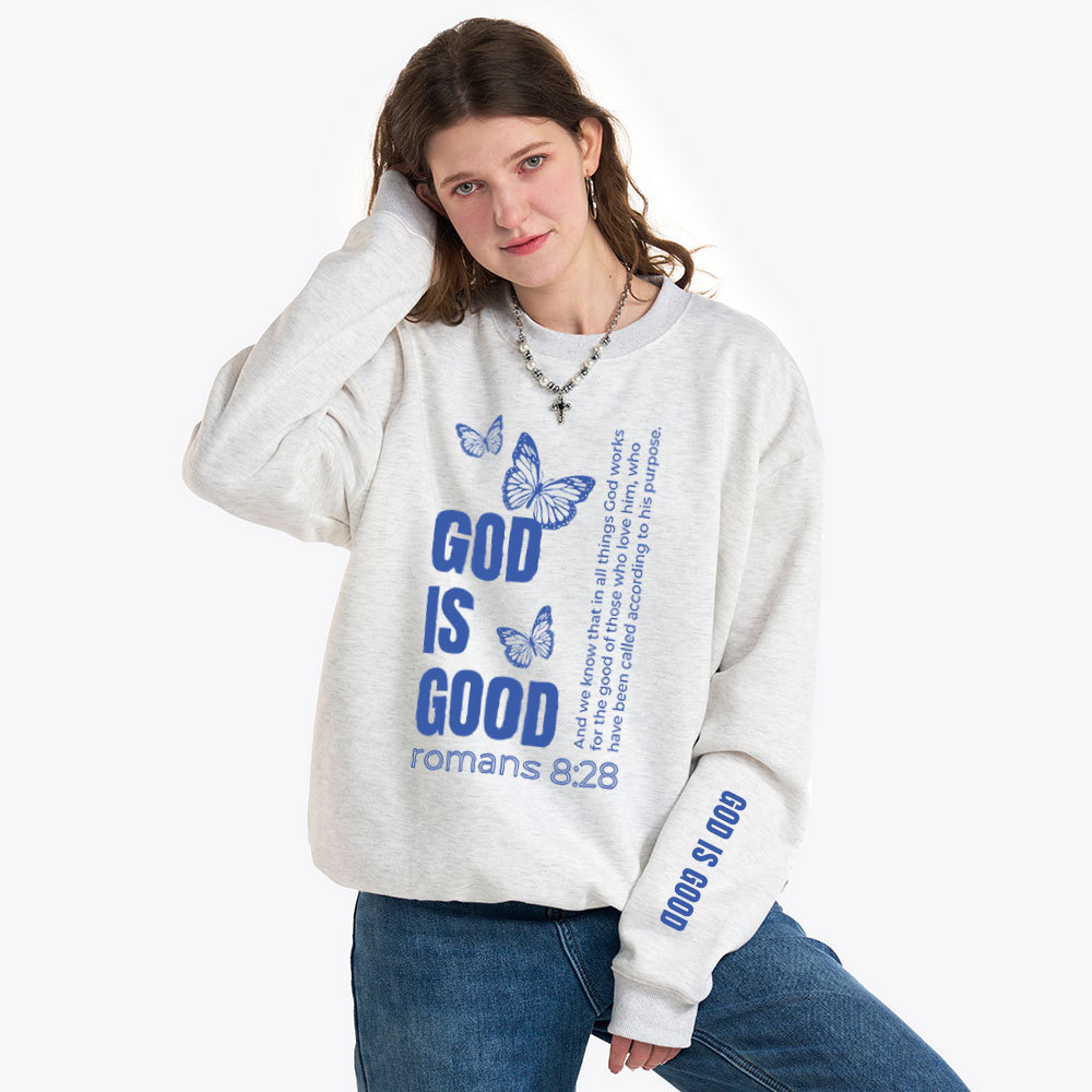 God Is Good Christian Fleece Sweatshirt