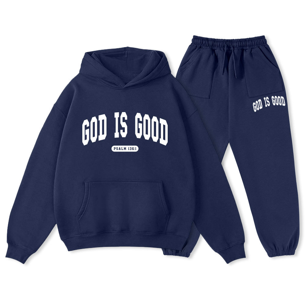 God Is Good Christian Premium Fleece Hoodie Set