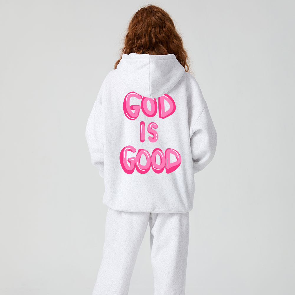 God Is Good Christian Premium Fleece Hoodie Set Sale - GuidingCross