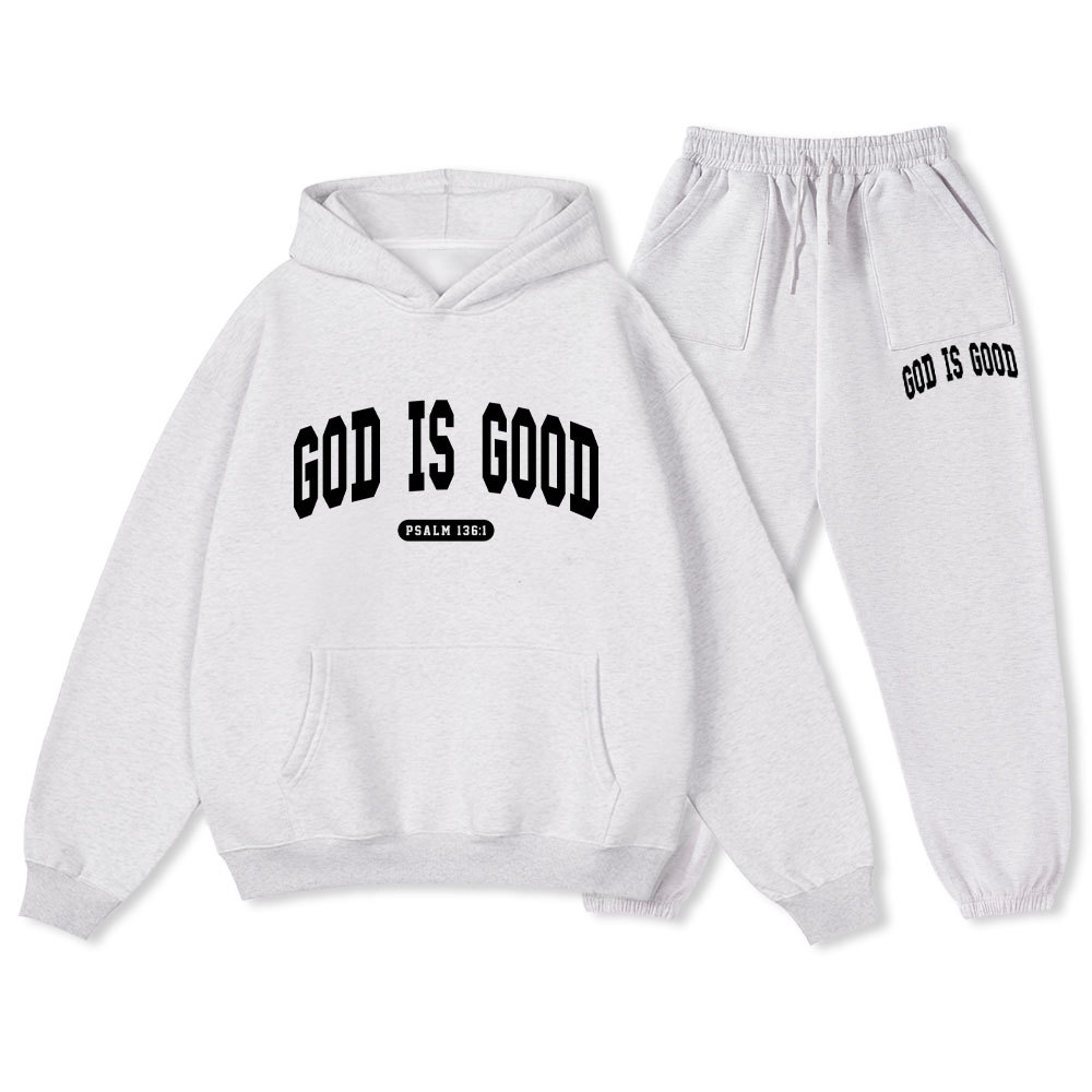 God Is Good Christian Premium Fleece Hoodie Set