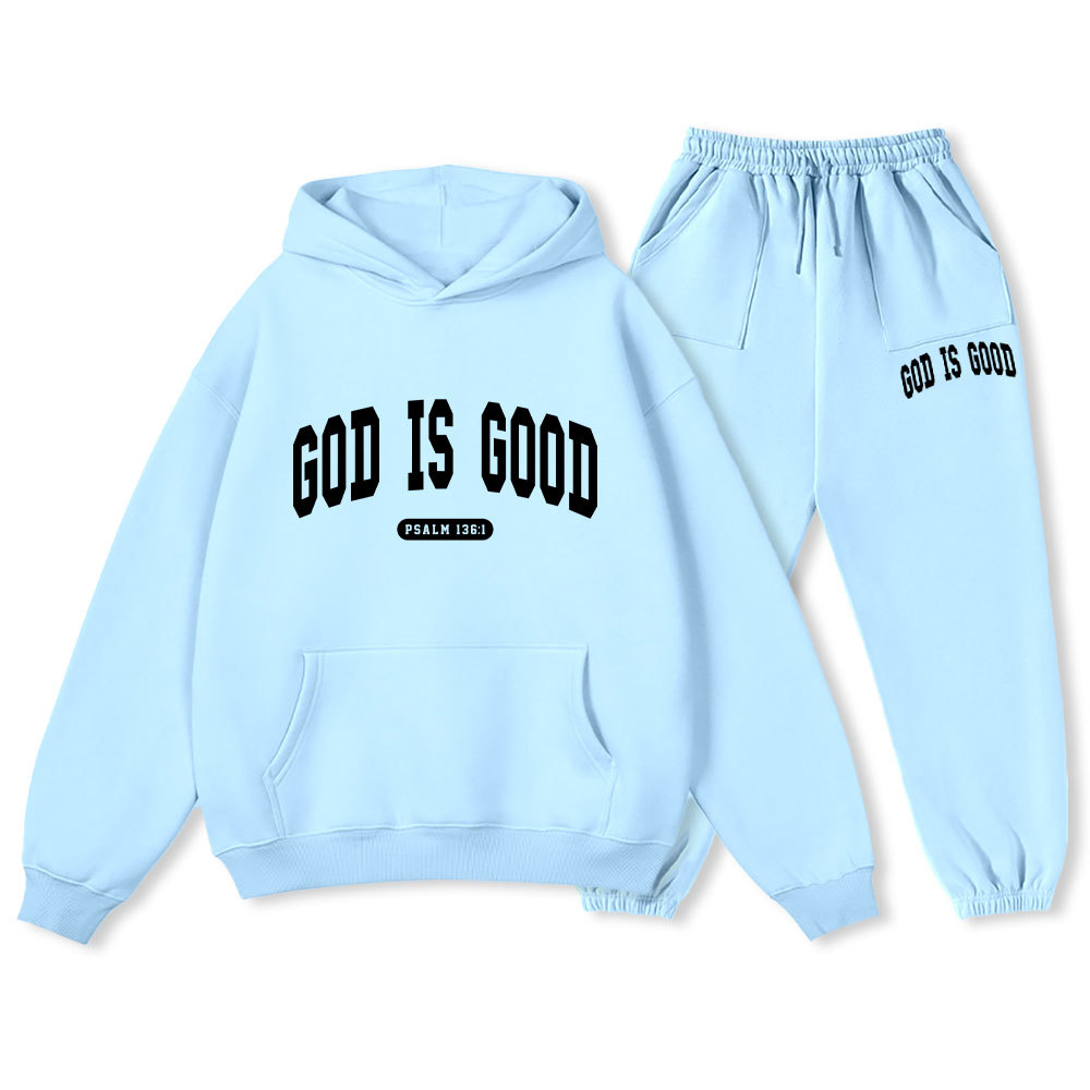 God Is Good Christian Premium Fleece Hoodie Set