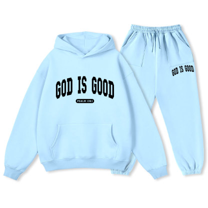 God Is Good Christian Premium Fleece Hoodie Set