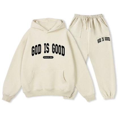 God Is Good Christian Premium Fleece Hoodie Set