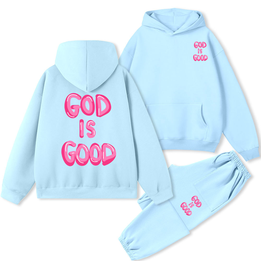 God Is Good Christian Premium Fleece Hoodie Set