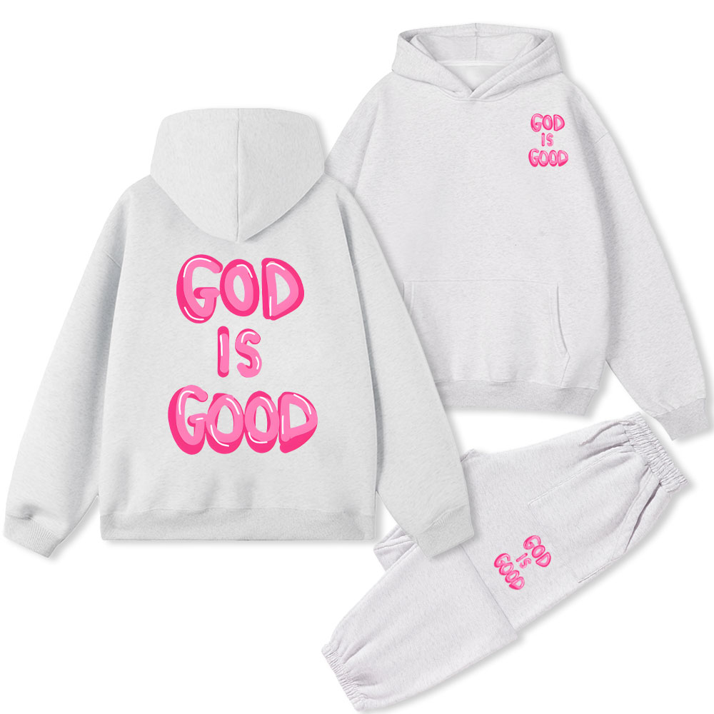 God Is Good Christian Premium Fleece Hoodie Set